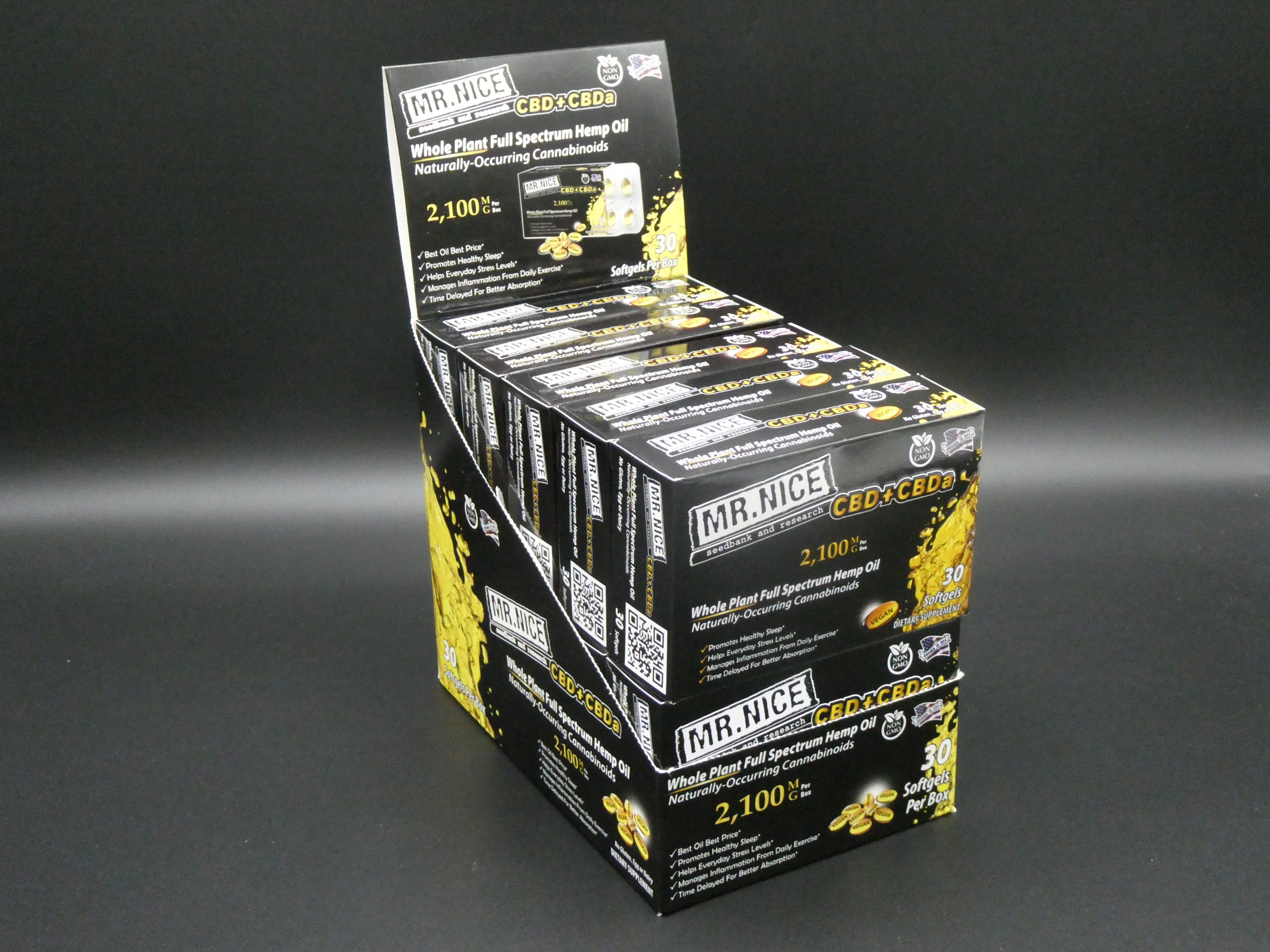 MrNice CBD+CBDA 2100MG Gold Softgels