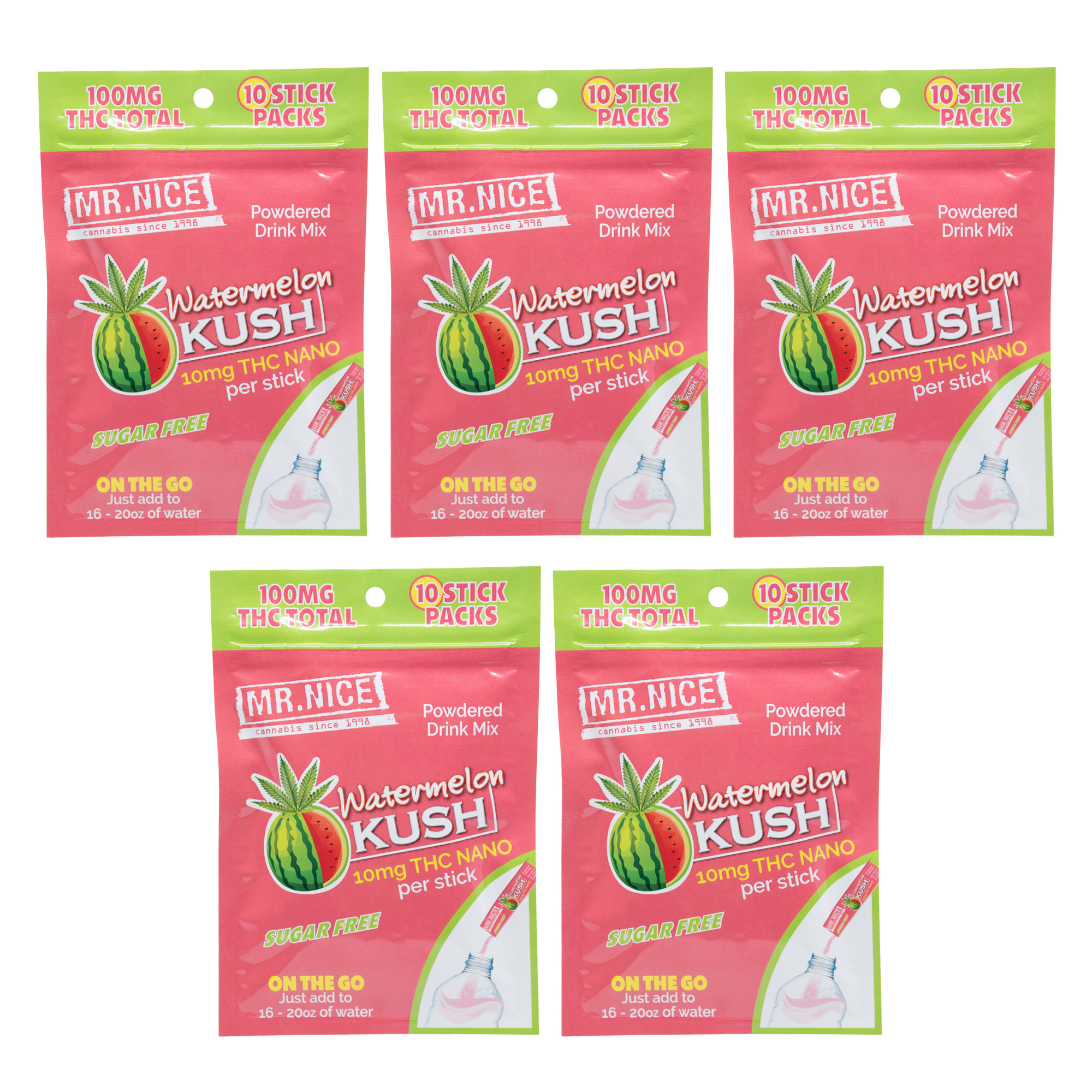 5 Pack Special: Watermelon Kush Powdered Drink Mix